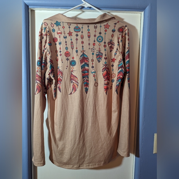 Mens vintage shirt, no size fits medium, polyester - Picture 2 of 2